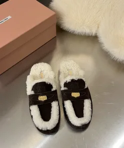 Hochwertige Miu Miu Hausschuhe Hausschuhe Originaldesign Version Größen Aktueller