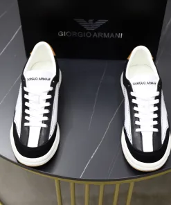 Premium Armani Turnschuhe individuelle offizielle Website Obermaterial echtem