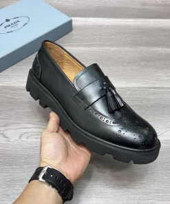 Luxus Prada Lederschuhe Prada Lederschuhe Freizeit Business klassisch