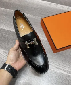 Hochwertige Hermes Lederschuhe Herms Lederschuhe Freizeit Business einem