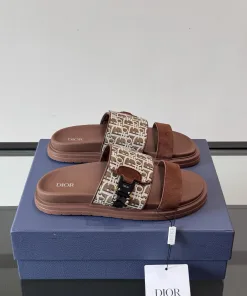 Premium Dior Sandalen Herrensandalen Dior Designklassiker Dior Haute Graue