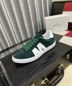 Luxury Moncler FreizeitSportschuhe für Herren Lederschuhe Maßgefertigtes Kalbsleder atmungsaktives Innensohle echtem