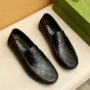 Luxus Gucci Loafer Obermaterial hochwertiges Rindsleder strukturierter Futter