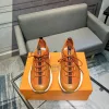 Premium Hermes Turnschuhe Lässige einteilige Sneaker Obermaterial weichem