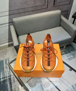 Premium Hermes Turnschuhe Lässige einteilige Sneaker Obermaterial weichem