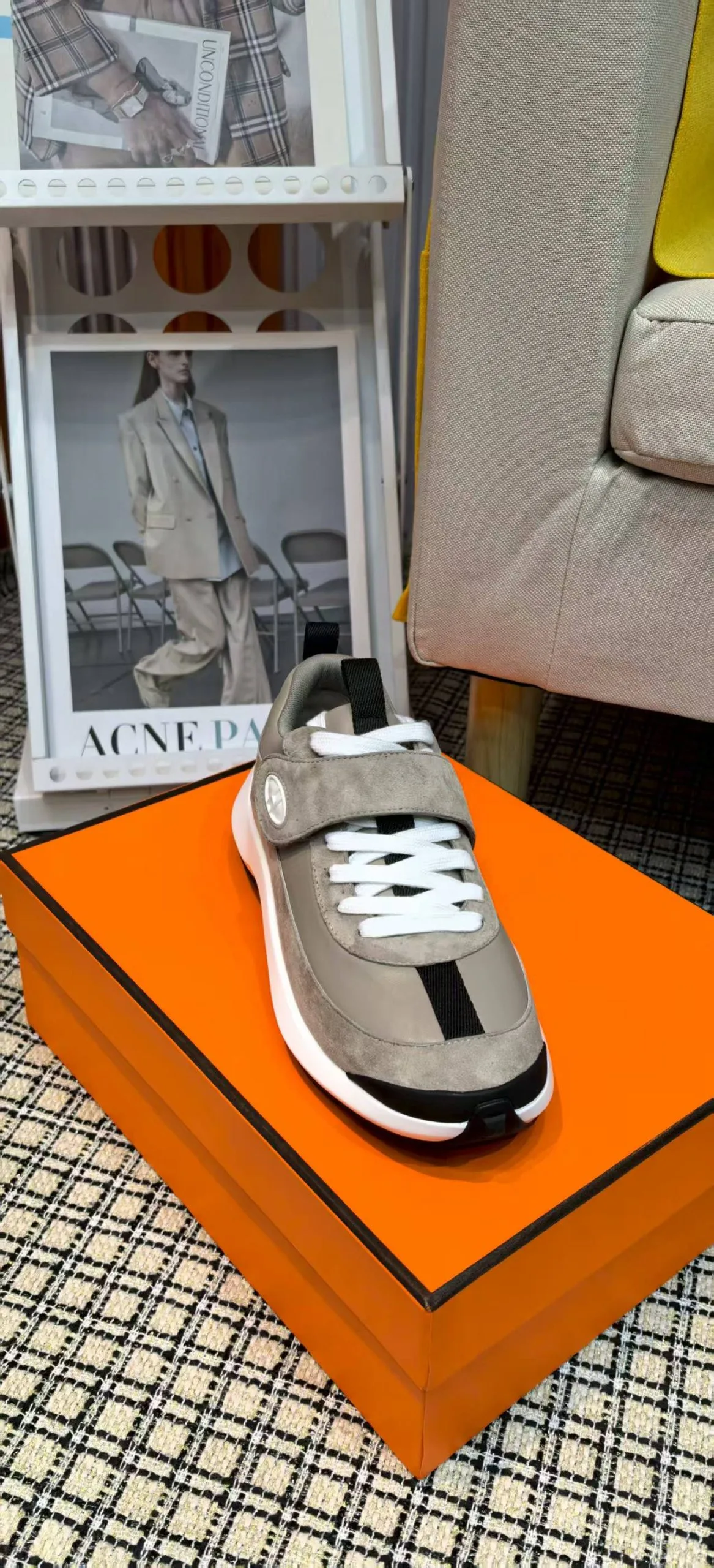 Premium Hermes Turnschuhe Preisgarantie Original Rindsleder Lammfell Sonderangebote