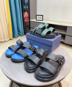 Luxury Dior Sandalen Herrensandalen elegante Graue Wildlederriemen schenken ihnen