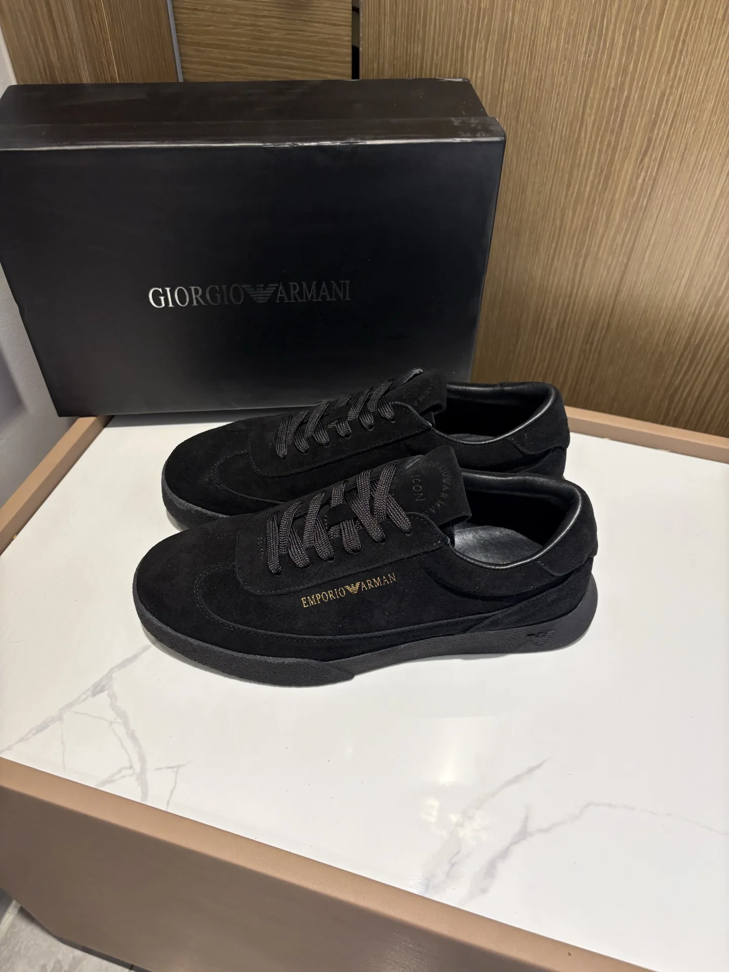 Hochwertige Armani Turnschuhe Armani offizielle Website Obermaterial echtem