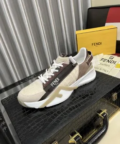 Luxury Fendi HerrenFreizeitsportschuhe Lässige Sneaker elastischem seitlichem Reißverschluss