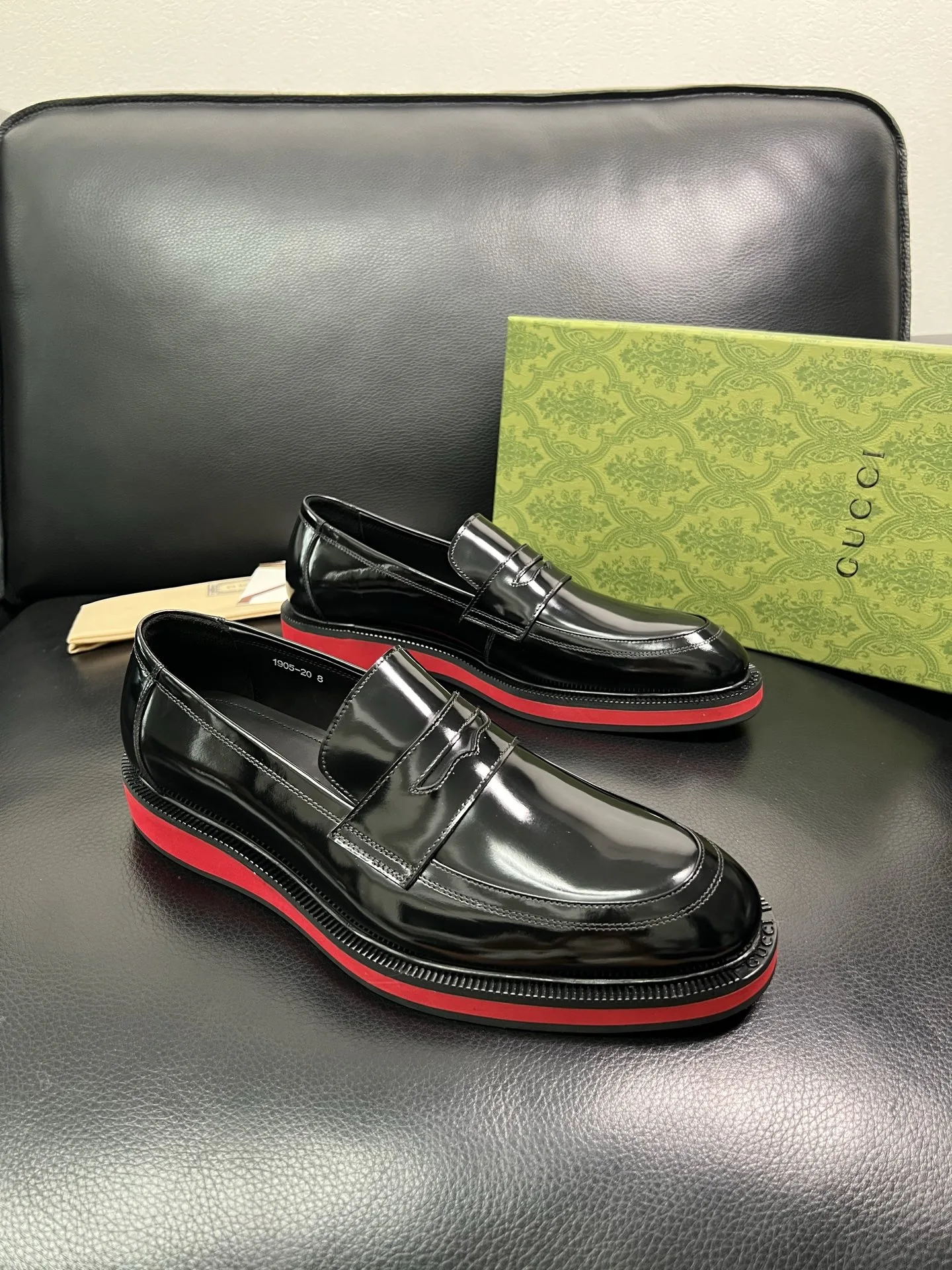 Premium Gucci Lederschuhe Gucci beste identische Modelle originalgetreue