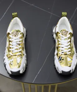 Hochwertige Versace Turnschuhe offizielle Website Original Rindsleder komfortabel