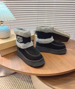 Premium UGG Schneestiefel Originalpreis neueste Wollkragen unterstreicht eleganten