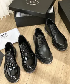 High Quality Prada Lederschuhe Freizeitschuhe aus Leder identisch offiziell Elegante Diese lässigen