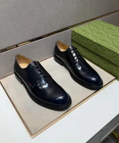 Hochwertige Gucci Lederschuhe Lässige elegante Version Einzelhandel