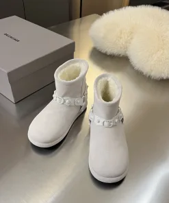 Luxus Balenciaga Schneestiefel Balenciaga Schneestiefel Gürtelschnalle Nieten Größen