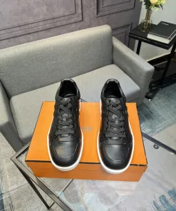 High Quality Hermes HerrenFreizeitsportschuhe Lässige Sneaker Kalbsleder Premiumqualität einen