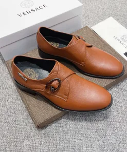 Luxus Versace Herrenlederschuhe Lederschuhe Offizielle meistverkaufte Slipper ideal Business