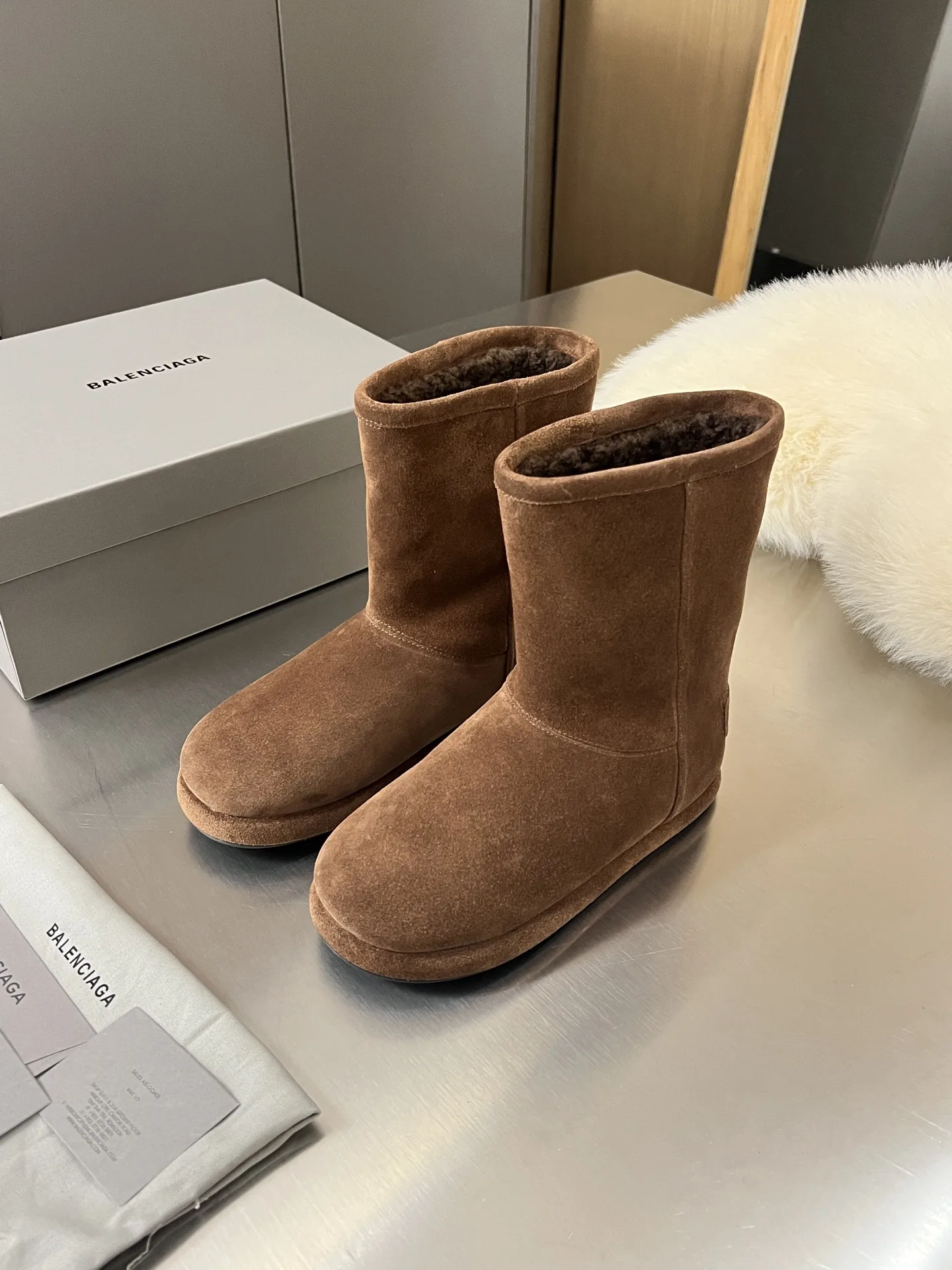 Premium Balenciaga Schneestiefel BALENCIAGA Winter Neue mittelhohe reiner