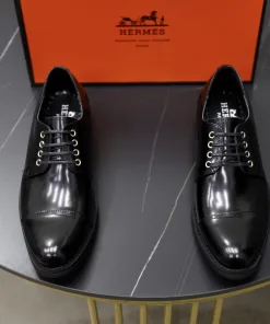 Luxus Hermes Lederschuhe Größen Klassischer Obermaterial weichem komfortables