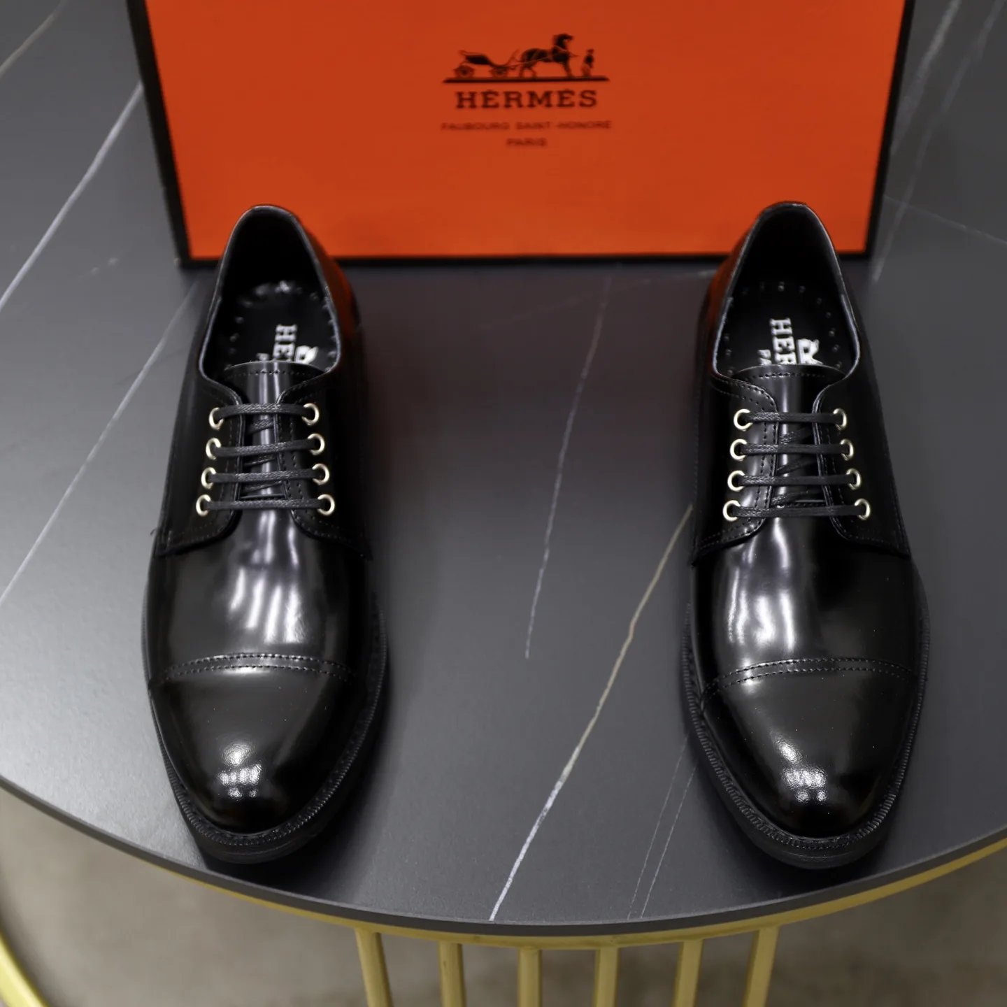 Luxus Hermes Lederschuhe Größen Klassischer Obermaterial weichem komfortables