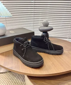 High Quality UGG Stiefeletten Schneestiefel Echter Preis flache Schnürstiefel runder