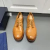 Luxus Prada VintageLederschuhe Lederschuhe handgefertigte Schuhe Neue handgefertigte Prada Leder jetzt