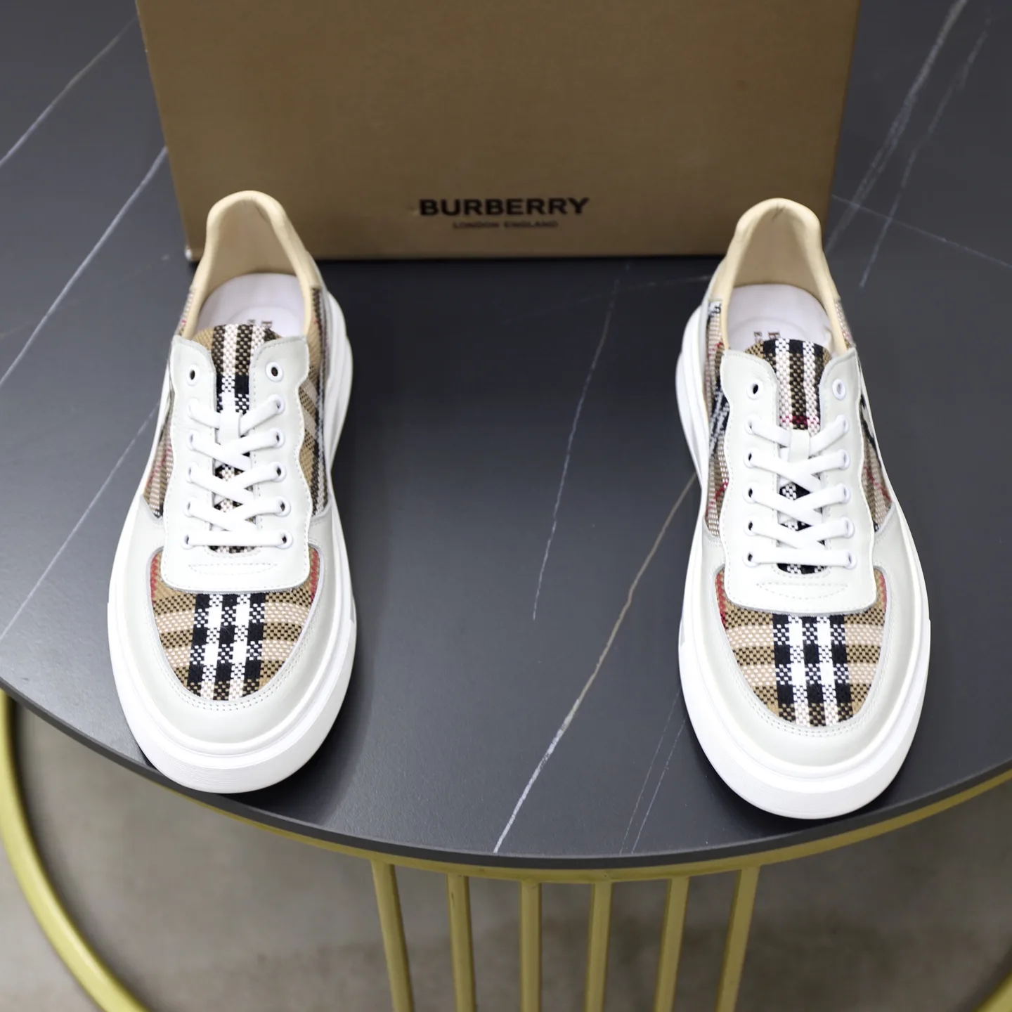 Premium Burberry Turnschuhe offizielle Website Original Rindsleder komfortabel
