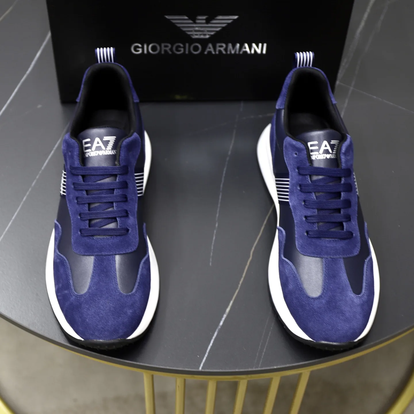 Premium Armani Turnschuhe offizielle Website Original Rindsleder komfortabel