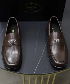 Luxus Prada Slipper Lederschuhe BusinessLederschuhe Prada Leder Diese matten Loafer