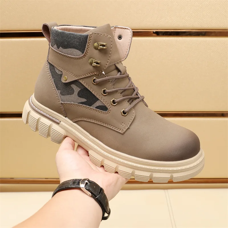 High Quality Prada Lederschuhe bequeme Schuhe Mittelhohe Gefertigt importiertem atmungsaktiven bequemen