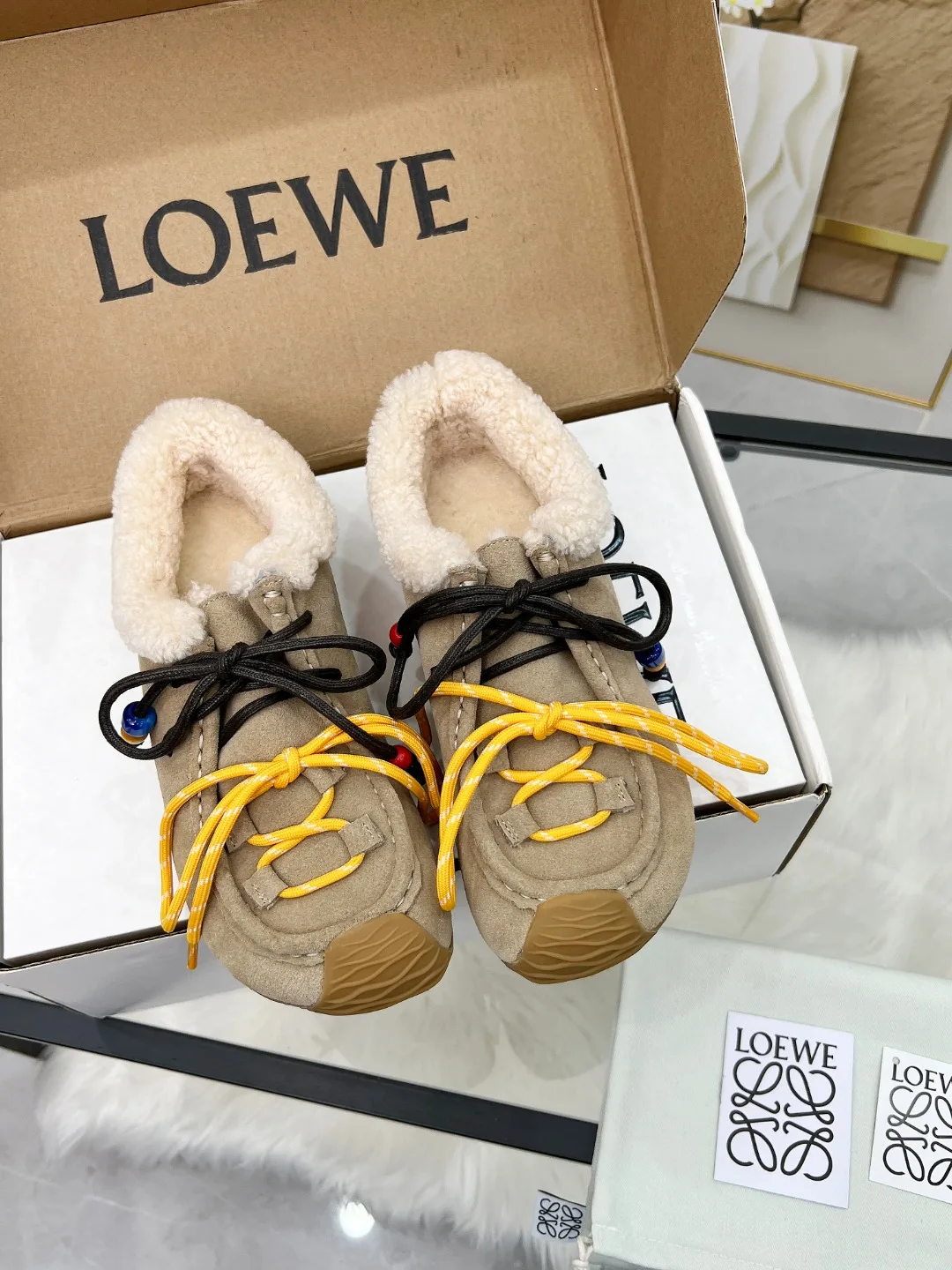 Hochwertige Loewe Turnschuhe Echter Känguruschuhe Loewe Ballet Runner